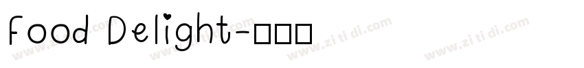 Food Delight字体转换